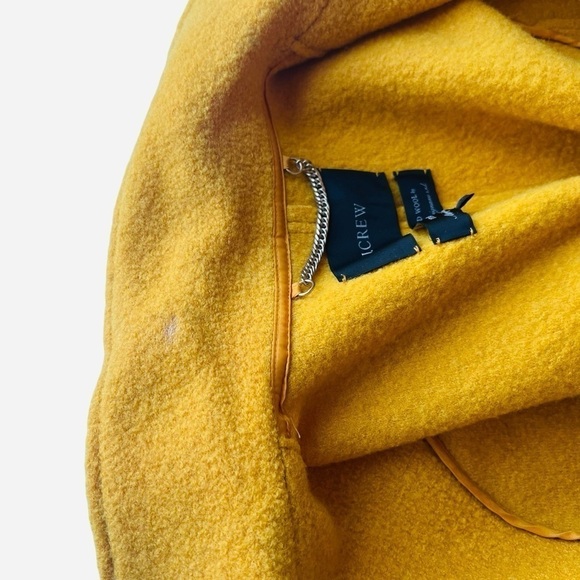 J.Crew Daphne Topcoat in Italian Boiled Wool in Deep Saffron Color Size 8 - Picture 12 of 15
